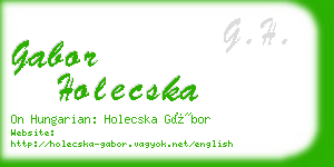 gabor holecska business card